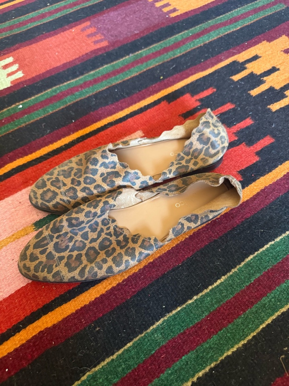 Anthropologie Real Leather Cheetah Print Flats